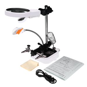 Loupe de bureau de soudure de <span class=keywords><strong>fer</strong></span> <span class=keywords><strong>à</strong></span> <span class=keywords><strong>souder</strong></span> <span class=keywords><strong>électrique</strong></span> d'illumination de 6 LED pour le métier de passe-temps d'électronique de soudure - Product Image 3