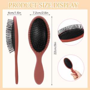 Brosse démêlante personnalisée avec logo pour coiffure et massage, pour cheveux secs et humides, usage domestique et professionnel en salon - Product Image 3