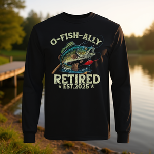 T-shirt à manches longues O-Fish-Ally pour pêcheurs retraités 2025 – Produit promotionnel pour les pêcheurs retraités - Product Image 3