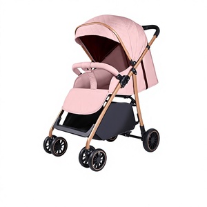 Poussette bébé multifonctionnelle, pliable à un bouton, légère, en métal, avec fonction balancelle, pour enfants de 0 à 6 ans - Product Image 1