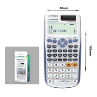 Calculatrice scientifique numérique multifonction CTIFREE 417 Fx-991 Es Plus avec écran LCD 2 lignes, calendrier, certifiée CE, en plastique ABS, pile bouton