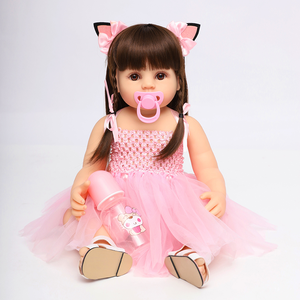 Set de Muñeca Bebé <span class=keywords><strong>Reborn</strong></span> de Vinilo y Silicona, Diseño de Zorro y Conejo, Precio al por Mayor, Adorable Regalo <span class=keywords><strong>para</strong></span> Niñas con Chupete y Biberón - Product Image 2