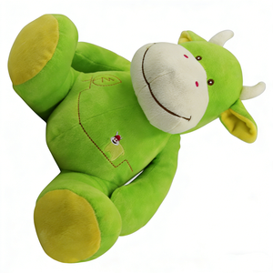 Customized Green cow plush, Cow stuffed animal, <b>Cute</b> cow plushie, Farm animal plush, Green bull plush toy - Product Image 1