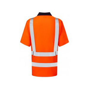 Hi Vis Polo Work Shirt Poliéster de alta calidad Camisa de golf Características DE SEGURIDAD Fluorescente reflectante con malla Logotipo personalizable - Product Image 6