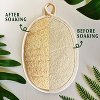 Pouf en ramie naturel, épurateur de bain, douche biodégradable, luffa, luffa, éponge, gant exfoliant pour le corps, emballé en vrac