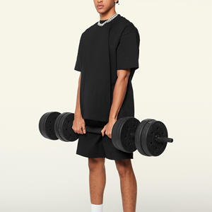 Camiseta de punto con LOGO personalizado, estilo hip hop, para uso diario, para hombre, de color sólido, 100% algodón, básica, de manga corta, suave, transpirable, de corte regular, para verano. - Product Image 2