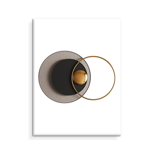 Vente en gros d'art mural moderne <span class=keywords><strong>cercle</strong></span> géométrique abstrait <span class=keywords><strong>peinture</strong></span> sur toile ronde en métal pour la décoration intérieure - Product Image 6