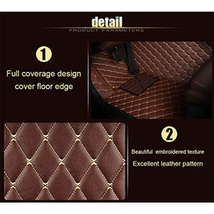 Tappetini per auto in pelle di Design alla moda Set di tappetini per auto 5D impermeabili personalizzati per Mitsubishi Pajero Sport V73/V93/V9 5 posti dal 2008 al 2015 - Product Image 3