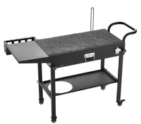 Chariot de barbecue pliable pour l'extérieur, table de préparation pour pique-nique, cuisine, cour