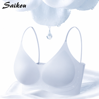 Soutien-gorge sans couture à maintien doux avec bande de gel, bralette push-up sans armatures, lingerie invisible respirante, vente en gros