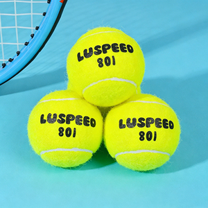 Balles de tennis d'entraînement personnalisées en gros avec logo, noyau en caoutchouc, feutre acrylique, faible compression, pour salle de sport, club, école - Product Image 3