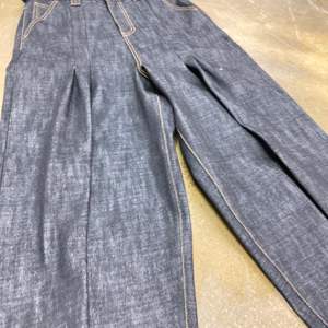 Custom 15 oz Raw cimosa Jeans gamba larga stile di moda di alta qualità stile fidanzato per decorazione di cristallo invernale solido - Product Image 5