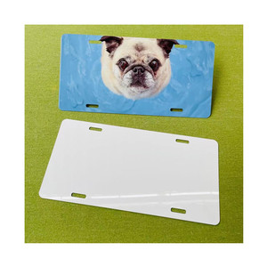Placa <span class=keywords><strong>de</strong></span> matrícula <span class=keywords><strong>de</strong></span> aluminio para coche, impresión personalizada por sublimación <span class=keywords><strong>de</strong></span> Metal, 6x12x0.025 pulgadas, color blanco, gran oferta - Product Image 1