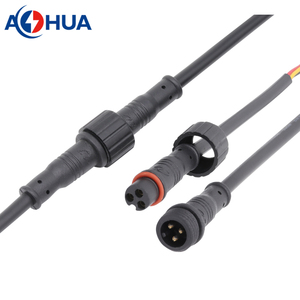 สายไฟต่อ M12พีวีซี3pin 22นิ้ว24 AWG ขั้วต่อ IP65กันน้ำสำหรับเซ็นเซอร์แถบไฟ <span class=keywords><strong>LED</strong></span> - Product Image 1