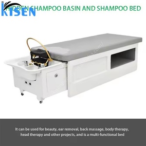 KISEN Modern Luxury Portable Washing Basin Hair Salon Electric Therapy Adjustable Beauty Salon Massage Head Spa Shampoo <b>Bed</b> - Product Image 5