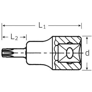 STAHLWILLE - 02100009 3/8 ''Vasos de destornillador para interior TORX®Tornillos-EAN 4018754002801 HAND SOCKETS 3/8" - Product Image 2