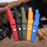 Couteau de survie, de camping et de chasse à lame fixe en acier inoxydable avec manche rouge G10, très vendu