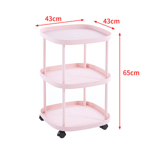 Mesa auxiliar de plástico redonda de 3 niveles para espacios estrechos, sofá de esquina de extremo pequeño, sofá al lado de la Mesa, doble nivel para uso doméstico - Product Image 2