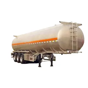 3 akslar alüminyum paslanmaz çelik Q304 gıda sınıfı yakıt römork tankerleri yağ kamyonu römork