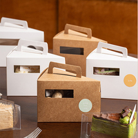 Boîte à emporter triangulaire en papier pour mousse au chocolat, tranches de gâteau, sandwichs, pâtisseries, différents types de desserts, emballage pour aliments cuits au four