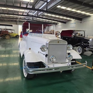 Venta Especial: Auto Eléctrico Turístico Vintage, Estilo Clásico Retro, 5 Asientos, Color Blanco, para Resort - Product Image 3