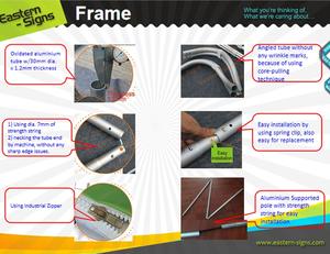 Pop up dinding berdiri spanduk tampilan kain spanduk Pop-up pameran melengkung 3x4 promosi iklan pameran dagang - Product Image 3