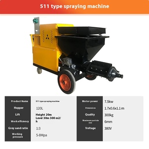 Máquina automática de inyección de mortero de hormigón de alta calidad, maquinaria de pulverización de mortero de refuerzo de pared de yeso - Product Image 6