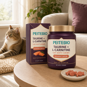 PEITEBIO <span class=keywords><strong>Taurine</strong></span> L-Carnitine Friandises à mâcher pour chats pour une nutrition quotidienne des chats Saveur saumon 90 - Product Image 6