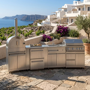 Cuisine extérieure modulaire en acier inoxydable de qualité supérieure, résistante à l'eau, avec évier, pour jardin, directement de l'usine - Product Image 2