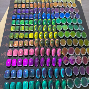 SH <span class=keywords><strong>KN</strong></span> alta calidad 9D camaleón ojo de gato en polvo pigmentos acrílicos magnéticos para esmalte de uñas efecto espejo inteligente diseño de ojo de gato - Product Image 1