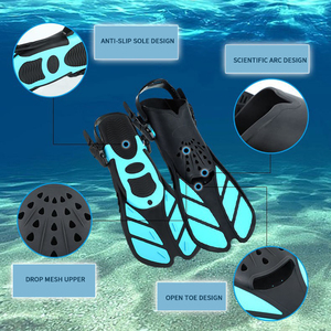 Aletas de Buceo Personalizadas con Cordones Ajustables, Alta Resistencia y Elasticidad, para Hombres y Mujeres, Aletas Cortas Nuevas para Buceo Libre - Product Image 4