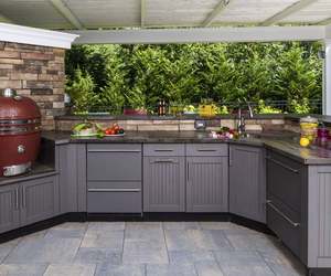 Custom Wooden Outdoor Kitchen <b>Cabinet</b> <b>for</b> BBQ Dining Apartments Malls Wine Cellars Hospitals Villas Supermarkets - Product Image 3