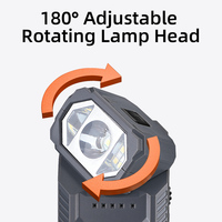Portable multi-fonction manivelle lampe de poche LED Radio USB charge IP44 étanche 2000mAh Li-on batterie SOS alarme pour le Camping