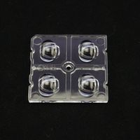 Lentes LED MINI Cuadradas de Material PC TIPO2-M, Ángulo de Haz 5050/3030, Chip SMD, 50x50mm, Alta Transmitancia >90%