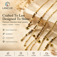 Bracelet en acier inoxydable à chaînes superposées pour femme, style bohème, bijoux tendance, bracelets et joncs