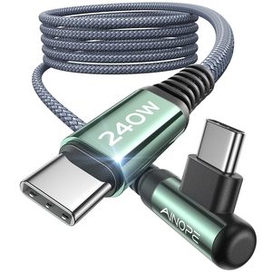 Câble LISEN USB-C vers USB-C 240W avec puce de charge rapide PD 3.1 pour MacBook Pro, ordinateur portable, iPhone 17, <span class=keywords><strong>Samsung</strong></span> S25 – Cordon d'alimentation - Product Image 1