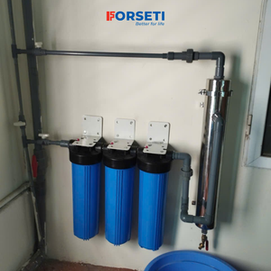 Sistema de Filtro de Agua UF de 20 Pulgadas para el Hogar, 3 Etapas, Juego de Carcasas de Filtro Jumbo, 2 Carcasas Azules + Módulo UF de Acero Inoxidable Corrugado - Product Image 2