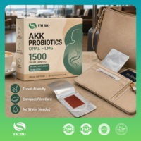 ODM Akkermansia AKK Probiotique Films Oraux Dissolvables Bandes Dissolvables pour la Langue Favorisant la Santé Métabolique Intestinale, Emballage Personnalisé