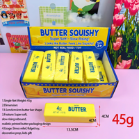 Jouet Squishy Beurre à Remontée Lente en Gros 45g, Matériau TPR Souple, Jouet Anti-Stress pour Cadeaux de Fête et Offres Promotionnelles
