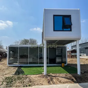 20ft/40ft lüks prefabrik ev modüler prefabrik küçük evler konteyner apple kabin otel