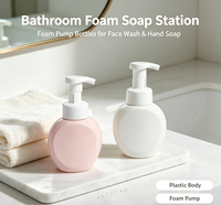 Bouteilles de savon mousse vides personnalisées de 300 ml en plastique avec logo imprimé pour lotion de bain, shampoing