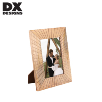 Bingkai Foto MDF DX Designs 4x6 5x7 8x10 Inch dengan Slot Tangan, Warna Coklat Rustic, Bingkai Gambar Kayu, Dapat Diletakkan di Meja, Dapat Dipasang di Dinding, Dekorasi Rumah & Pernikahan