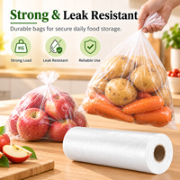 Sacs en plastique transparents pour fruits et légumes imprimés sur mesure, rouleaux de sacs en HDPE pour les produits frais, pour les épiceries