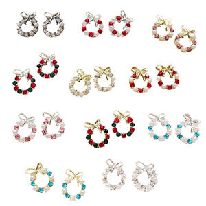 Luxe évider guirlande de noël ongles bijoux rose arc perle Art breloques bricolage ballerine arrondi doigt décorations approvisionnement en vrac - Product Image 5