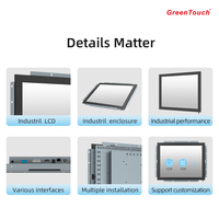 Monitor Táctil GreenTouch de 17 Pulgadas con Pantalla Táctil IR Multitáctil de 10 Puntos, Monitor LED con Cuidado Ocular, HD, VGA, DVI y USB
