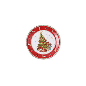 Assiette de Noël en céramique de style occidental, motif sapin et Père Noël, pour steak, gâteau et dessert, style européen et américain - Product Image 6
