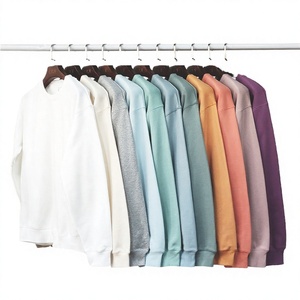 Sweat-shirt à col rond en coton 100% pour homme, couleur unie, coupe classique, vêtements décontractés d'automne, tricot à manches longues - Product Image 4