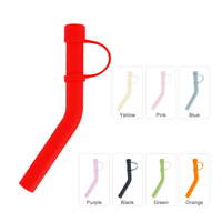 Pailles en silicone Accessoires Pailles réutilisables en métal 304 en acier inoxydable Ensemble de pailles réutilisables avec embouts en silicone 6mm 8mm