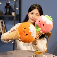 Cartoon Fruit IJsjes Kussen Pluche Speelgoed Pop met PP Katoenen Vulling 40cm Kinderen Rustgevende Knuffeldier Ragdoll