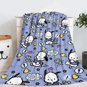 Pochacco Peluche Decke Sanrios Kawaii Cartoon Nap Decken Süße Anime Weiche Warme Haut freundliche Bettwäsche Versorgung Winter Home Decor